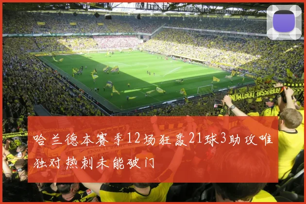 哈兰德本赛季12场狂轰21球3助攻唯独对热刺未能破门